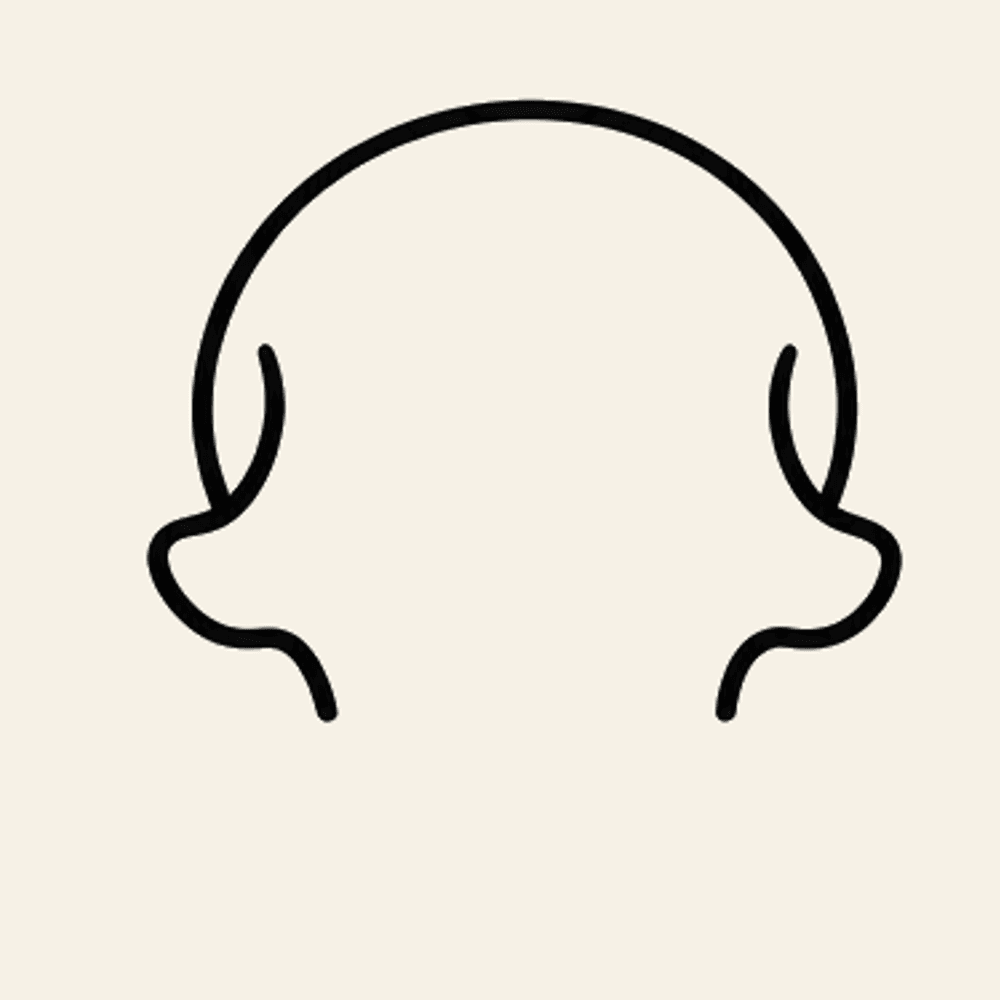 Step 3 of how to draw a skull: Add both cheekbones
