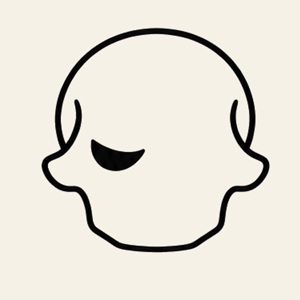 Step 5 of how to draw a skull: Draw the left eye